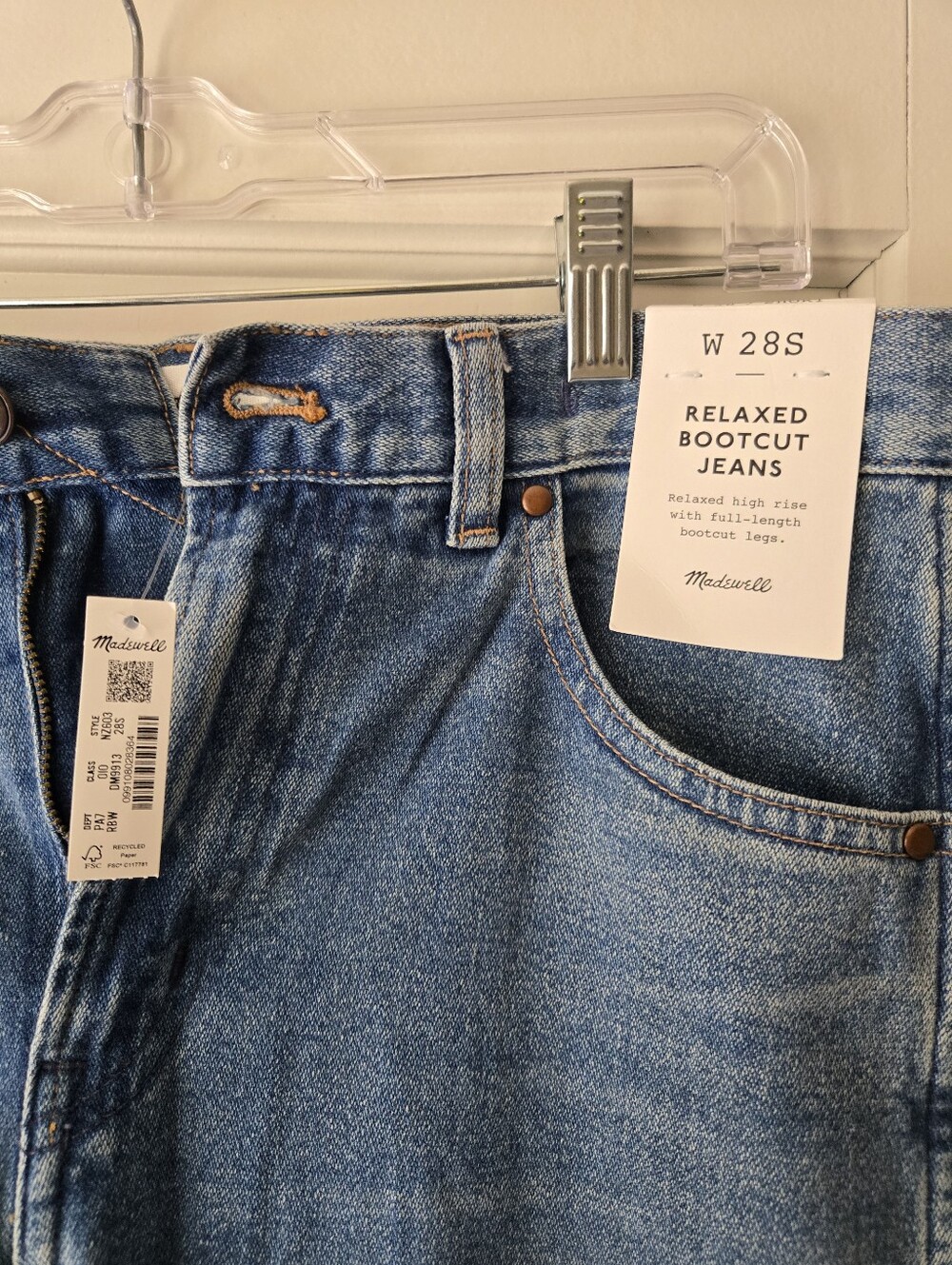 Madewell Relaxed Boot Cut Jeans Midwash Size 28 Short - Picture 5 of 5